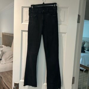 Mother Denim- hustler ankle fray black